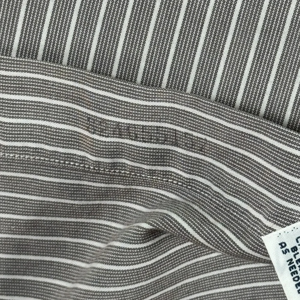 Vintage Polo Ralph Lauren Andrew Button Up Shirt Men 16.5 34/35 Gray Stripes 90s